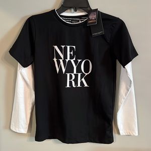 Denim & Flower Graphic New York long sleeve shirt